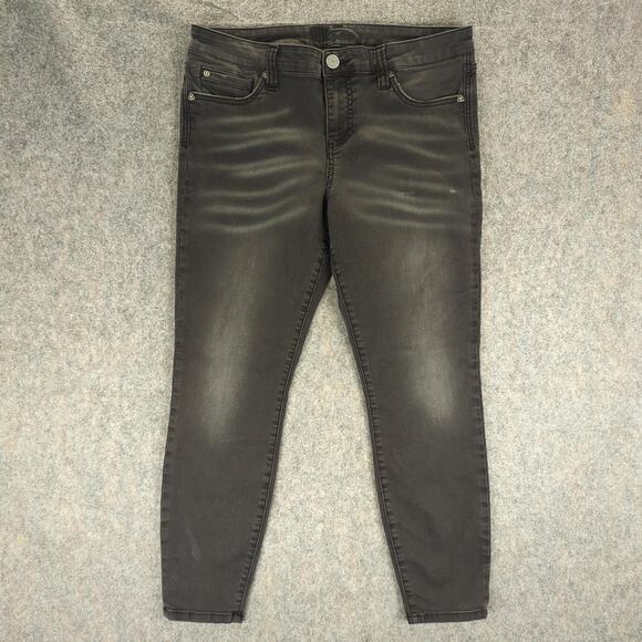 Kut from the Kloth Jeans Womens 12 Black Stretch Skinny Denim KP6014MA1 Mid Rise - Picture 1 of 13